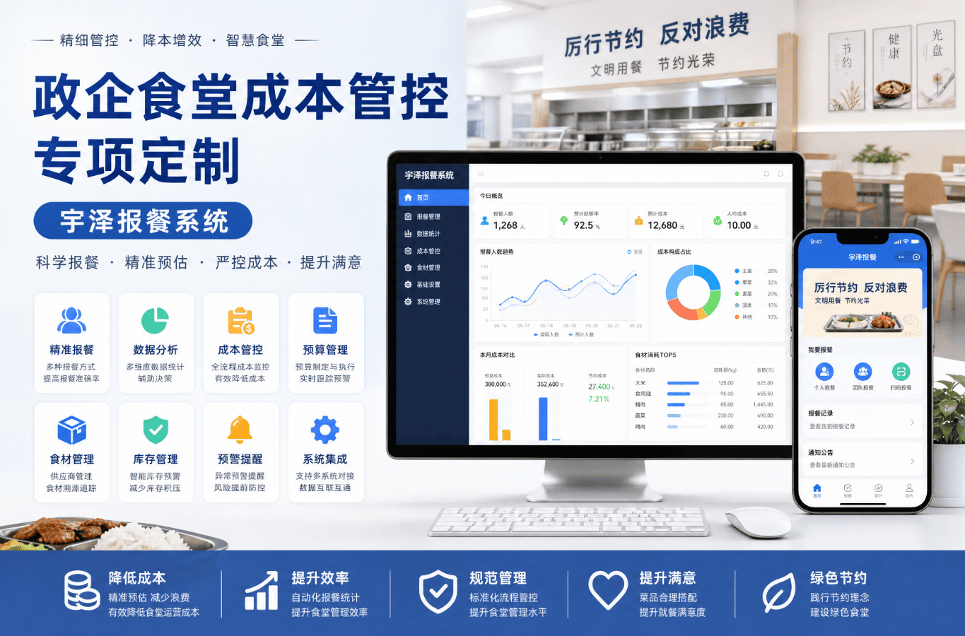 政企食堂成本管控专项定制｜食材损耗智能核算，后勤开支精细化管控