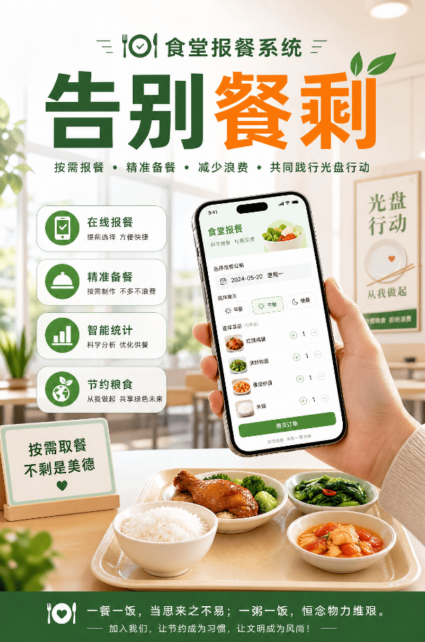 如何减少单位食堂的剩饭剩菜？系统界面