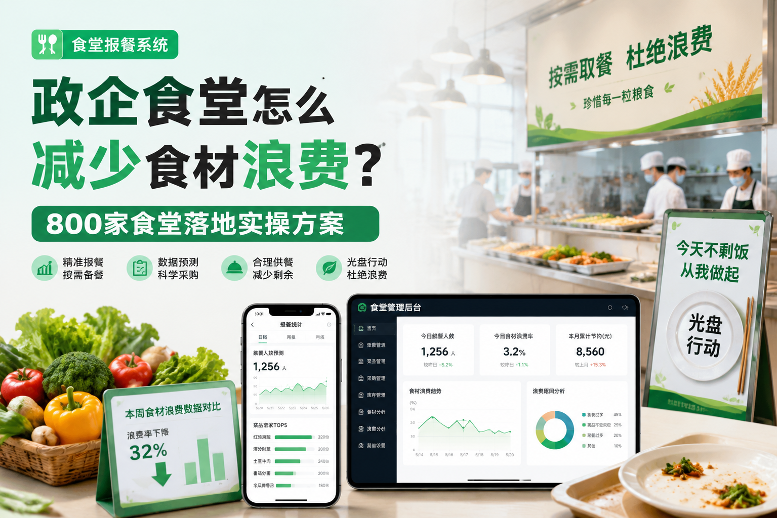 政企食堂怎么减少食材浪费？系统界面